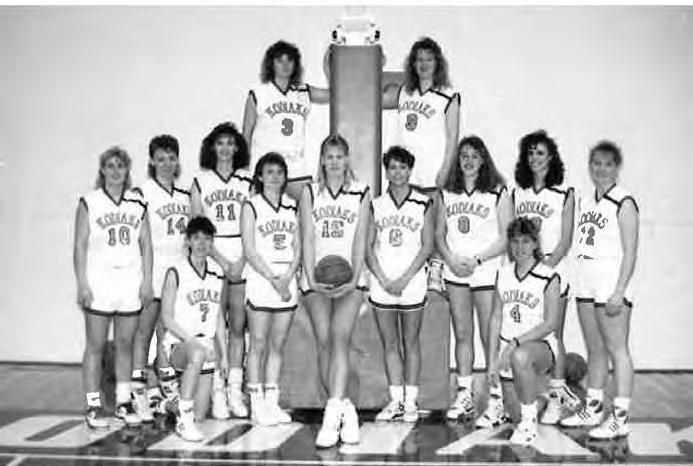 1989-1990 Basketball Team- 2017 Inductee Back Row: Sandra Royer, Lori Mathews Middle Row: Cindi Gibb, Amber Powelson, Candice Kliebrink, Carrie Kuntz, Laurie Hockridge, Tina Bjornsrud, Jaylene Baker,