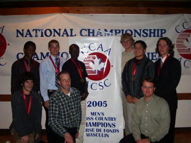 2004-2005 Cross Country Running Team 2017 Inductee Top Row Left to Right: Stephen Njoroge, Drew Kanyo, Rogers Sergon, Jordy Cowie, Justin White Cow, David Burden Bottom Row Left to Right: Chris Bec,