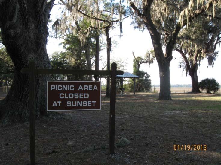 to have lunch or just enjoy the view from the other side of 3rd Battalion Pond. If you continue down the road over the next causeway there is another picnic area on the right side.