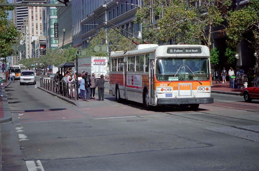 allow transit vehicles to pick-up passengers without moving into the curb lane. Curb extensions may be used where streets have curbside parking and high traffic volumes.