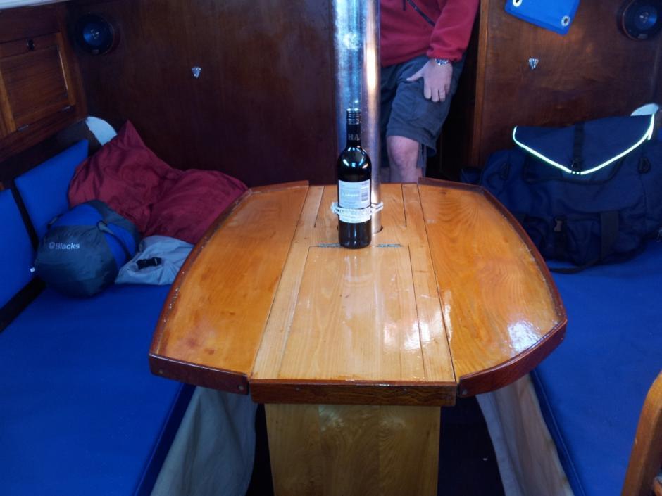 Electrics: 2 batteries 100ah each. Most wiring replaced in 2009/10. Rupland 913 wind gen on a stainless pole charging via a marlec charge control box. This boat is totally self sufficient.