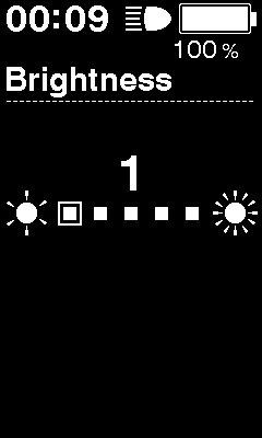 Brightness (Svetlost) < SC-E6010 > Po želji lahko svetlost osvetlitve prilagodite. 1. S pritiskom na gumb Pomoč-Y ali Pomoč-Z nastavite svetlost. Nastavite lahko pet stopenj svetlosti.