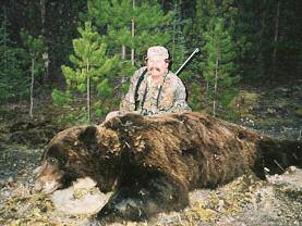 Grizzly hunts are done in combination with Moose and or Goat and Caribou. $1100 RT air charter from Smithers to camp 10 Day 1x1 Grizzly/Mt.