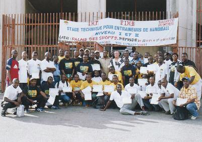 World Programmes Participants on the technical course for handball coaches in Ivory Coast Coaching a key role The programmes offered to the NOCs for the training of their coaches have been structured