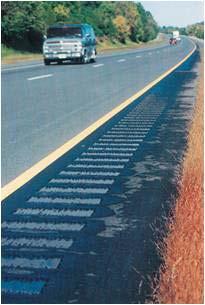 Rumble Strips Raised or grooved patterns on the roadway that