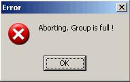 4. ERROR MESSAGES Error message when group is full Player (or team/pair) exists in the group 5.