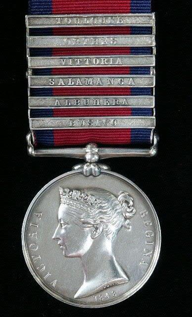 What is the MGS medal? Thomas was awarded the Military General Service Medal for Rolica, Vimiero, Corunna, Fuente d Onoro, Vittoria, Pyrenees, Orthes and Toulouse.