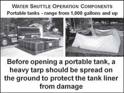 (2) May be collapsible or folding with a metal frame holding a synthetic or canvas duck liner (3) May be a self-supporting synthetic tank with a floating collar