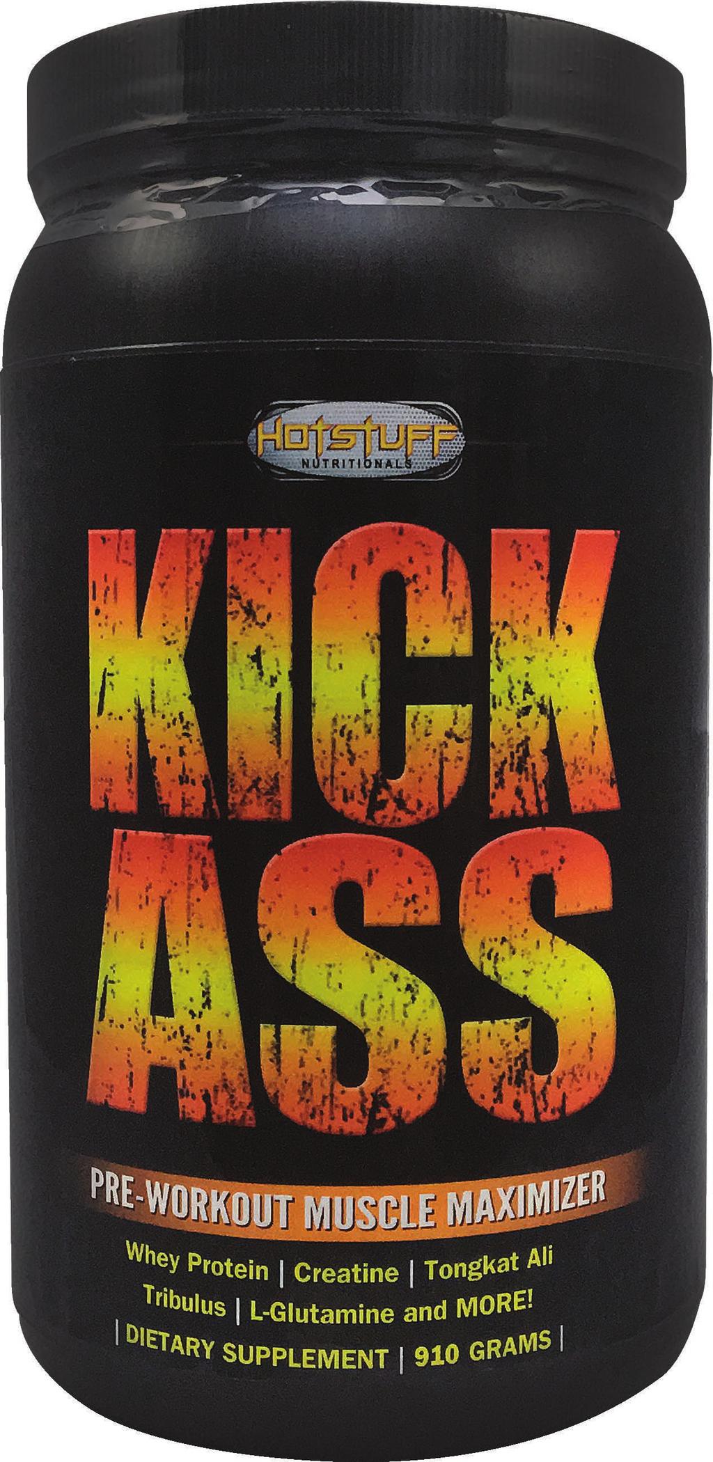 KICK ASS is a scientific blend of everything you need to blast your workouts off the charts and make your muscles explode in size an strength.