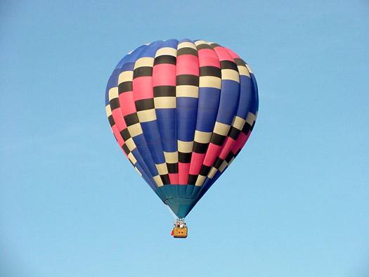 Archimedes Principle and Buoyancy The hot-air balloon floats because the weight of air displaced (= the buoyancy