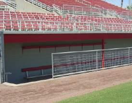 STORAGE FACILITY AT MAIN STADIUM: 16.1 It s crucial that there be an on-site storage facility at least 40 feet x 70 feet (12.19m x 21.33m). 16.2 This facility will house all field maintenance equipment like lawnmowers, tractors, field maintenance items and all infield surface materials.