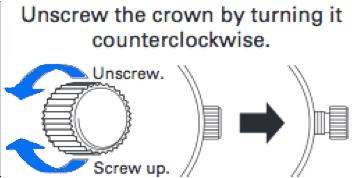 SKYMASTER OPERATING INSTRUCTIONS After an extended period of non-use, the movement must be set in motion by winding the crown clockwise in its normal position approximately 20 times.