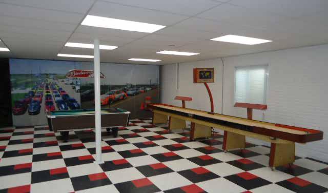 The lower level Driver s lounge features