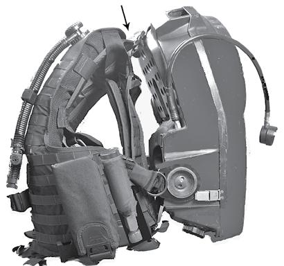 3. Prior to mounting the MK16, ensure the CSAV female buckles are attached to the harness as