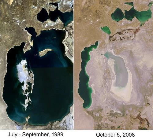 South Aral Sea Worldwide salt lakes Once the fourth largest lake in the world. Only 10% its original size now.