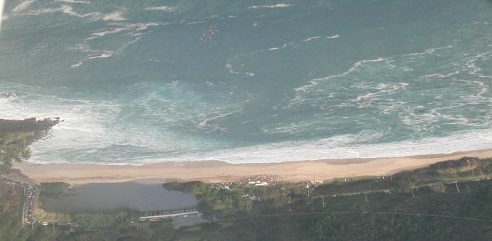 Wave-driven sediment transport in Waimea bay.