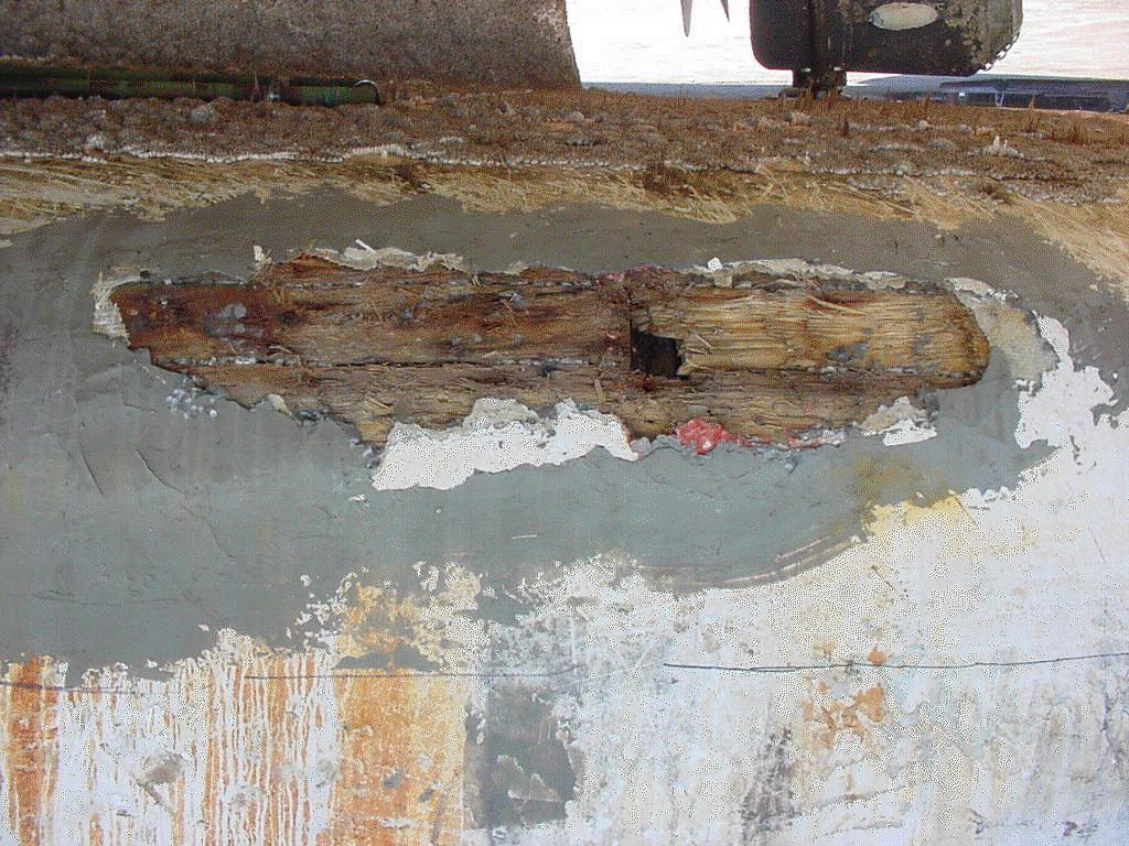 FACTUAL INFORMATION vessel listed, revealing a hole in the port side planking. The water ingress was stopped temporarily, and on 26 October 2001, after being towed to Sept-Îles, Quebec, the Alex B.