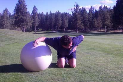 Rotator Cuff Stretch Goal: This movement is designed to stretch the rotator cuff muscles Instruction: Place your hand and arm over a Swiss ball Allow your body
