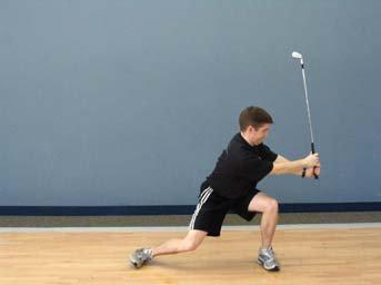 Purpose: Increase quad, hip, and hamstring musculature strength. The rotation into the backswing and follow through will improve your core rotation power by increasing strength and range of motion.