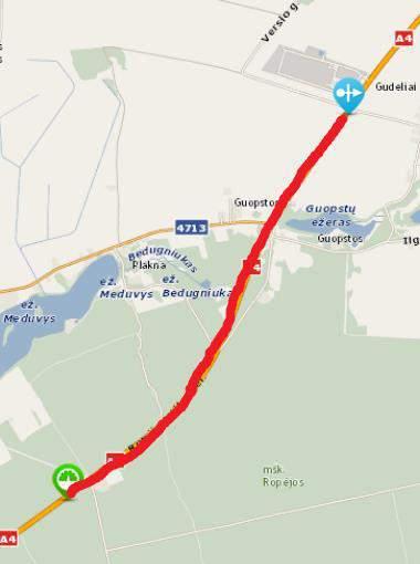 Demo sistēma Lietuvā Posma raksturojums: Autoceļš Viļņa Varēna Gardena, posma garums: 3,541 km Demo sistēma uzstādīta 2016.