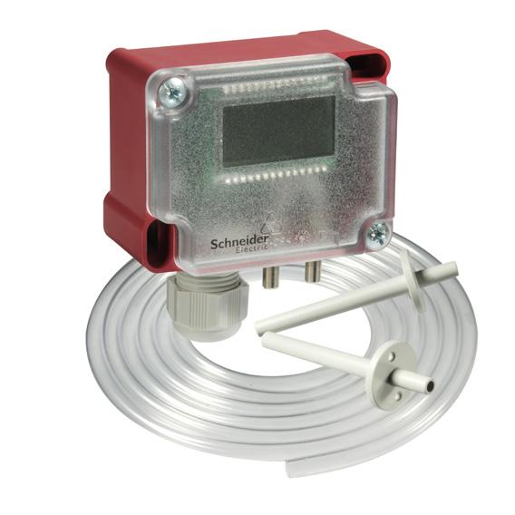 SPD360 has an LCD display, showing the differential pressure in Pa. SPD310 / SPD360 are delivered with a 2 metre tube and two plastic duct connectors.