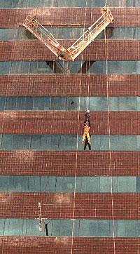 Fall Protection Fall protection is of utmost importance to those engaged in professional window cleaning operations.