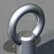 penetration into concrete structure THREADED EYE BOLT - Removable eye when