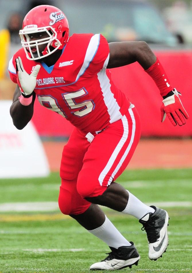 GUNTER THE LEADER OF DEFENSIVE FRONT Delaware State University defensive end Rodney Gunter (sr.; Haines City, Fla.) is attracting plenty of attention from opposing offenses this season.