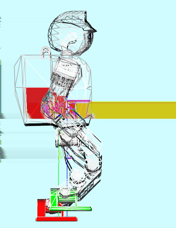 The vertical blue line indicates the projection of the root joint of the robot on the floor. placements.