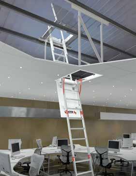 FOLD DOWN LADDER Provides safe and controlled access from inside the building through an access hatch.