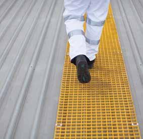 SYSTEM DESIGN CRITERIA FALL PROTECTION AT HEIGHTS SYSTEM APPLICATION ADVANTAGES LIMITATIONS ROOF WALKWAY Suitable for providing dedicated access routes over brittle or slippery roof areas.