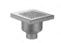 STAINLESS STEEL 2940 STAINLESS STEEL TRENCH DRAIN, 12" WIDE Stainless Steel trench drain with perforated pedestrian top or optional heavy-duty bar grate. Outlets NH only.