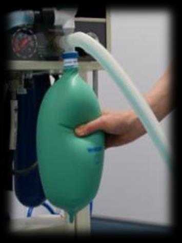 4 5 6 Cover the end of the tube that would connect to the endotracheal (ET) tube of a
