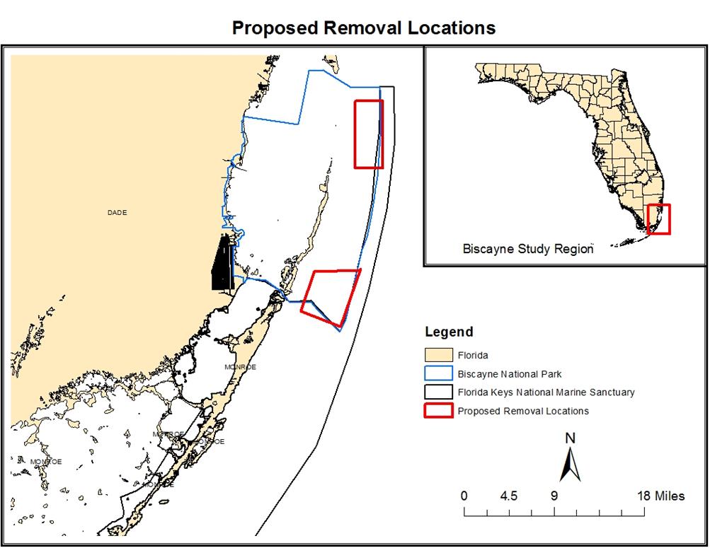 105 Figure 20. Proposed removal locations in Miami-Dade County for targeted removal events based on high observation density annually and cumulatively.