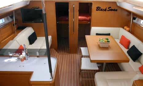 Jeanneau 53 8 guests in 4 cabins with private bathroom plus skipper cabin 5500-8900 euros per week, price including skipper and hostess. Amenities: generator, full optional, teak deck.
