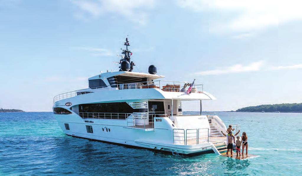 144 Ocean78 / Special Feature The deluxe route At the top end of the spectrum, Australian Superyachts awaits delivery of the first syndicated Gulf Craft Majesty 100 specced to commercial standards