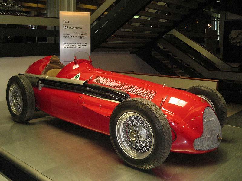 Return of racing Juan Manuel Fangio's 1951 title-winning Alfa Romeo 159 The first Formula One World Championship was won by Italian Giuseppe Farina in his Alfa Romeo in 1950, barely defeating his