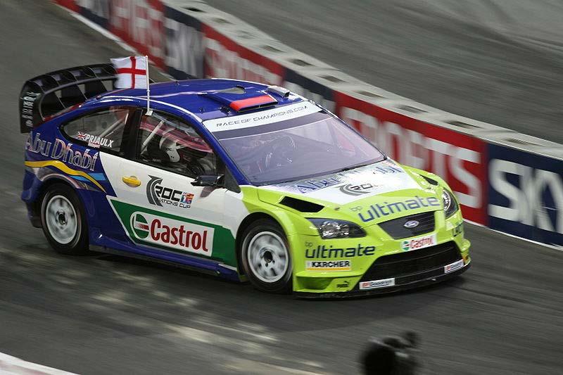 Cars Andy Priaulx driving a Ford Focus WRC at the 2007 Race of Champions The production-based 2.