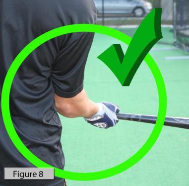 You may notice a tendency to swing that arm for momentum (see figure 7). This is a no-no.