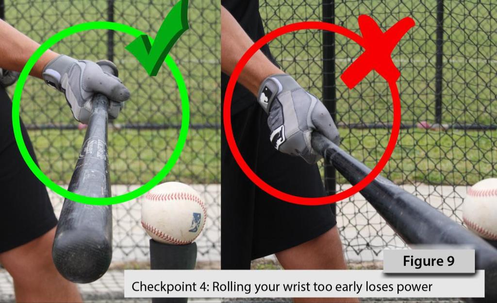 ) Keep your back elbow tucked close to your body or in the slot (figure 8). 3.