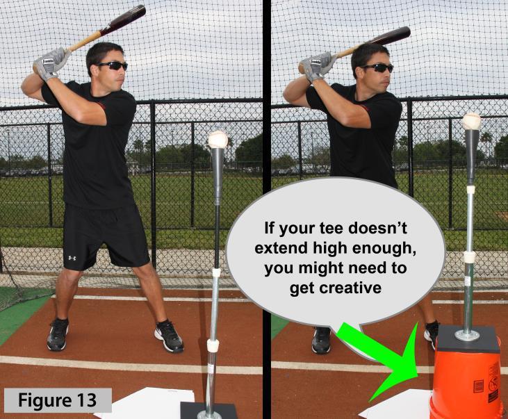 HIGH TEE DRILL Summary Hitting too many pop flies? This is a great drill to help with this. It can be particularly difficult to hit down on the baseball on a high pitch.
