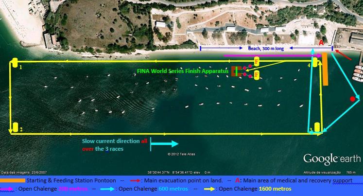 COURSE INFORMATION The competition will be organized on a 1666 m course, swimmers must complete 6 laps.