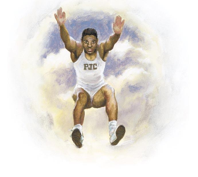 As Jackie grew up, he got even better at sports. At Pasadena Junior College, he was the best scorer in basketball.
