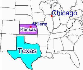 joins: Abilene, KS = : Chicago=: Cowboys utilize