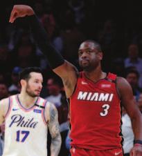 Wednesday, April 18, 2018 NBA PLAYOFFS BY DAN GELSTON PHILADELPHIA Dwyane Wade snuffed out one 76ers rally by popping a 16-foot fadeaway with the shot clock ticking down.