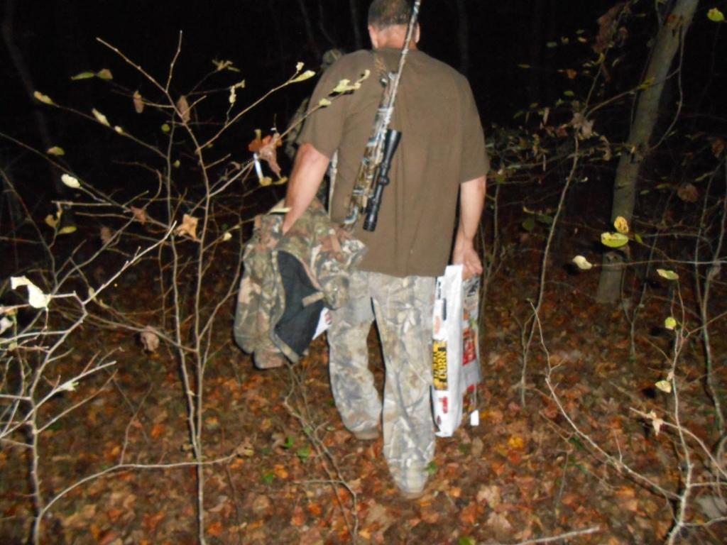over bait and hunting without fluorescent orange and written warnings were issued for the license violations. On Thursday morning, October 31 st, Cpl.