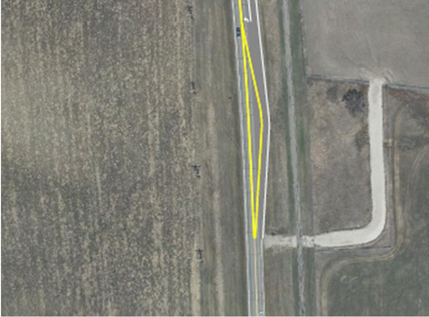 right turn lane on southbound ND Hwy 1806 Install right/left turn lanes on the eastbound on 27 th Street Install a
