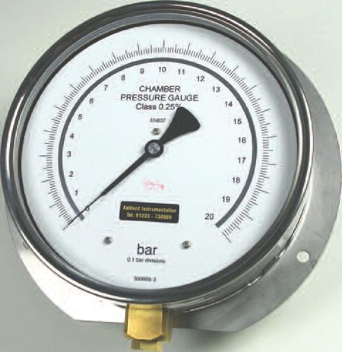 Nominal Size: 6", 8", 10 & 12 Standard tried & tested pressure gauge operation. Pressure acts from within the bourdon tube for maximum precision.