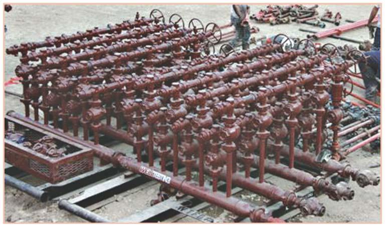 FLOW DIVERTER Product Description: Flow Diverter The flow diverter header is a skid mounted manifold system that allows 1-8 wells or inputs to be tied together to 1-4 outputs or test units.