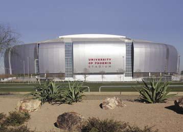 A to Z Guide Address The street address for University of Phoenix Stadium is: 1 Cardinals Drive, Glendale, AZ 85305.